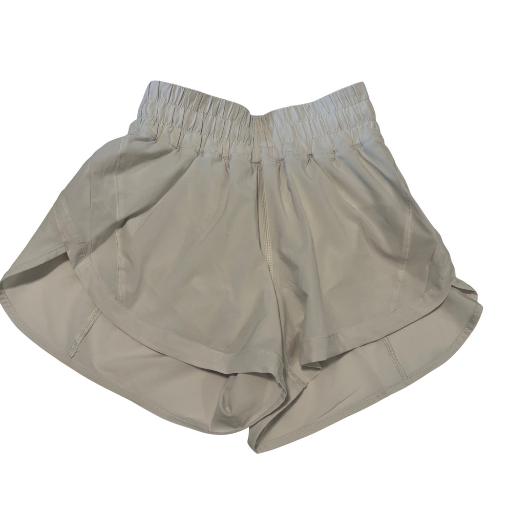 Lululemon Track That High-Rise Lined Short 3 Light Vapor LW7BISS Size 2